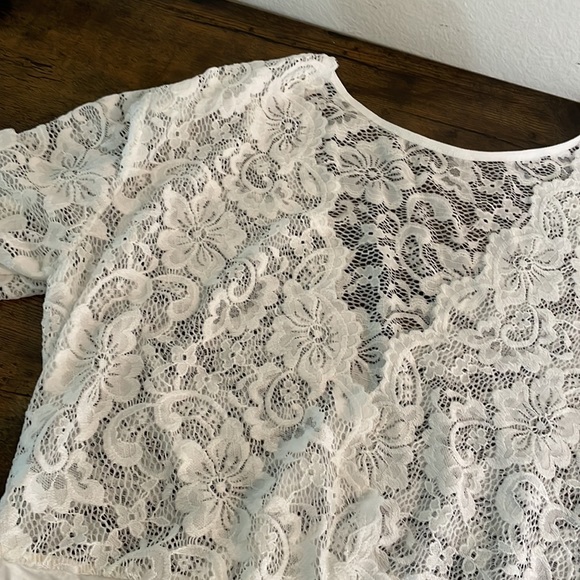 New‎ without tags lacy bodysuit size XL white - Picture 11 of 13